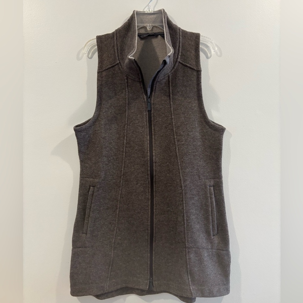 Toad & Co. XL Outbound Travel Vest Brown Wool Blend